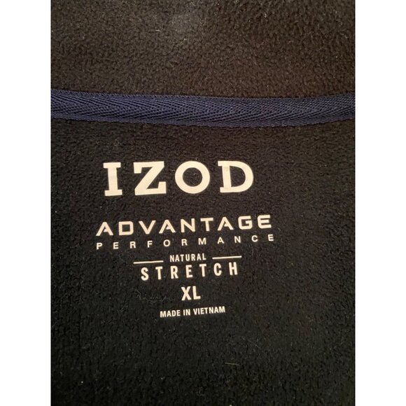 Izod Mens Advantage Performance Stretch Jacket Blue/Black Full Zip XL - Picture 3 of 10